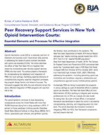 Thumbnail for Peer Recovery Support Services in New York Opioid Intervention Courts: Essential Elements and Processes for Effective Integration