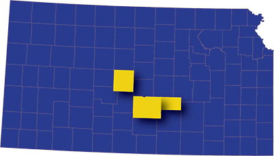 Map of Reno County Health Department service area